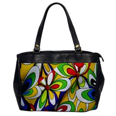 Colorful Textile Background Office Handbags by Simbadda