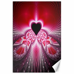 Illuminated Red Hear Red Heart Background With Light Effects Canvas 20  X 30   by Simbadda