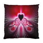 Illuminated Red Hear Red Heart Background With Light Effects Standard Cushion Case (Two Sides) Back