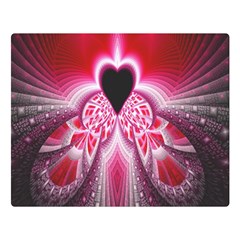 Illuminated Red Hear Red Heart Background With Light Effects Double Sided Flano Blanket (large) 