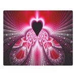 Illuminated Red Hear Red Heart Background With Light Effects Double Sided Flano Blanket (Large)  80 x60  Blanket Front