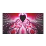 Illuminated Red Hear Red Heart Background With Light Effects Satin Wrap Front