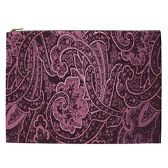 Abstract Purple Background Natural Motive Cosmetic Bag (xxl)  by Simbadda