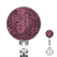 Abstract Purple Background Natural Motive Stainless Steel Nurses Watch by Simbadda