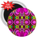 Colourful Abstract Background Design Pattern 3  Magnets (100 pack) Front