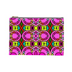 Colourful Abstract Background Design Pattern Cosmetic Bag (large)  by Simbadda