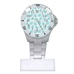 Decorative Floral Paisley Pattern Plastic Nurses Watch