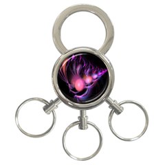 Fractal Image Of Pink Balls Whooshing Into The Distance 3-ring Key Chains by Simbadda