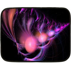 Fractal Image Of Pink Balls Whooshing Into The Distance Double Sided Fleece Blanket (mini)  by Simbadda