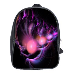 Fractal Image Of Pink Balls Whooshing Into The Distance School Bags(large) 