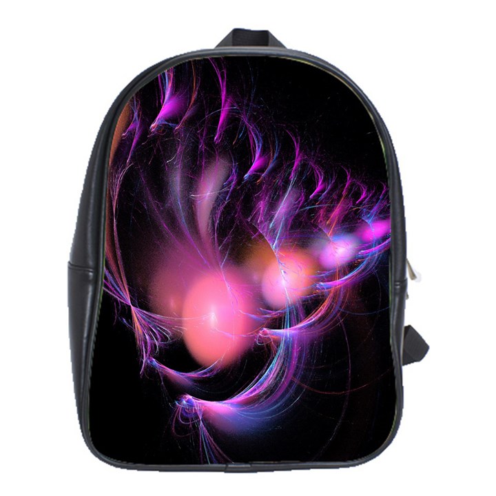 Fractal Image Of Pink Balls Whooshing Into The Distance School Bags(Large) 