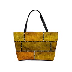 Classic Color Bricks Gradient Wall Shoulder Handbags by Simbadda