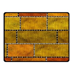 Classic Color Bricks Gradient Wall Double Sided Fleece Blanket (small)  by Simbadda