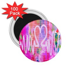 Watercolour Heartbeat Monitor 2 25  Magnets (100 Pack)  by Simbadda