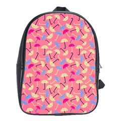 Umbrella Seamless Pattern Pink School Bags(large)  by Simbadda
