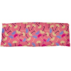 Umbrella Seamless Pattern Pink Body Pillow Case Dakimakura (two Sides) by Simbadda