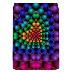 Mirror Fractal Balls On Black Background Flap Covers (l)  by Simbadda