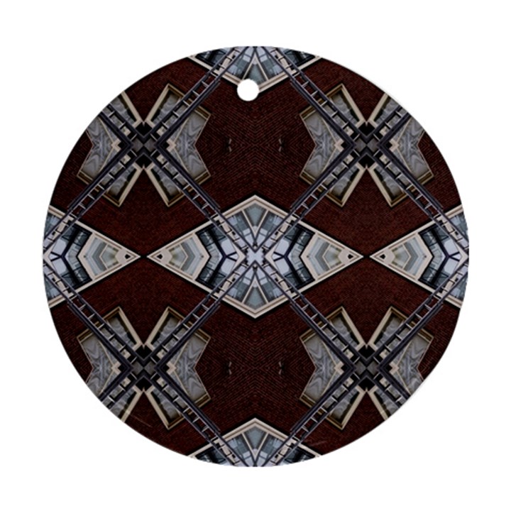 Ladder Against Wall Abstract Alternative Version Ornament (Round)