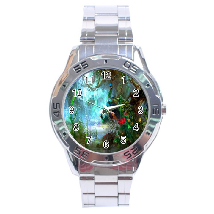 Beautiful Peacock Colorful Stainless Steel Analogue Watch