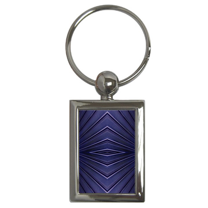 Blue Metal Abstract Alternative Version Key Chains (Rectangle) 