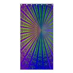 Blue Fractal That Looks Like A Starburst Shower Curtain 36  X 72  (stall)  by Simbadda