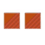 Vintage Paper Kraft Pattern Cufflinks (Square) Front(Pair)