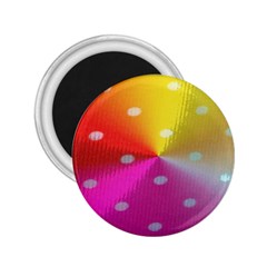 Polka Dots Pattern Colorful Colors 2 25  Magnets by Simbadda