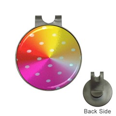 Polka Dots Pattern Colorful Colors Hat Clips With Golf Markers by Simbadda