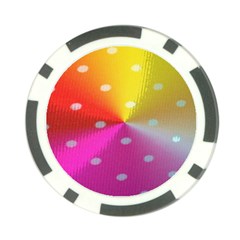 Polka Dots Pattern Colorful Colors Poker Chip Card Guard by Simbadda