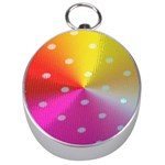 Polka Dots Pattern Colorful Colors Silver Compasses Front
