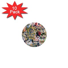 Graffiti Wall Pattern Background 1  Mini Magnet (10 Pack)  by Simbadda