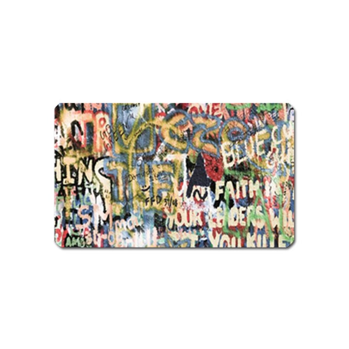 Graffiti Wall Pattern Background Magnet (Name Card)