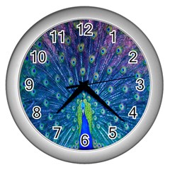 Amazing Peacock Wall Clocks (silver)  by Simbadda