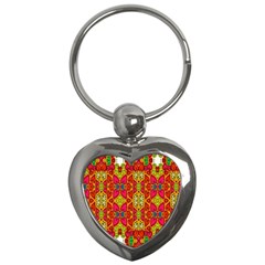 Abstract Background Design With Doodle Hearts Key Chains (heart)  by Simbadda