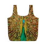 Peacock Bird Feathers Full Print Recycle Bags (M)  Front