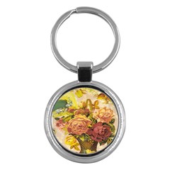 Victorian Background Key Chains (round)  by Simbadda