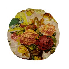 Victorian Background Standard 15  Premium Flano Round Cushions by Simbadda