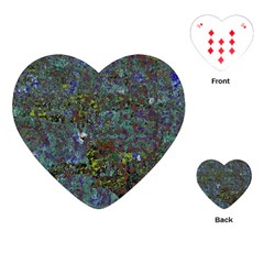 Stone Paints Texture Pattern Playing Cards (heart)  by Simbadda