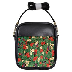 Berries And Leaves Girls Sling Bags by Simbadda