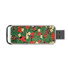 Berries And Leaves Portable Usb Flash (two Sides) by Simbadda