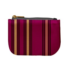 Stripes Background Wallpaper In Purple Maroon And Gold Mini Coin Purses by Simbadda