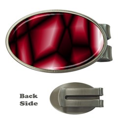 Red Abstract Background Money Clips (oval)  by Simbadda