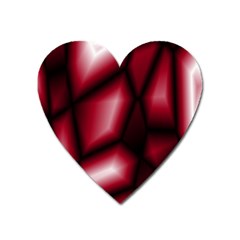 Red Abstract Background Heart Magnet by Simbadda