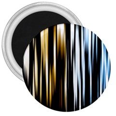 Digitally Created Striped Abstract Background Texture 3  Magnets by Simbadda