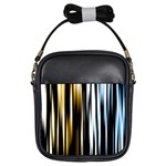 Digitally Created Striped Abstract Background Texture Girls Sling Bags Front