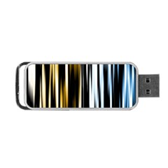 Digitally Created Striped Abstract Background Texture Portable Usb Flash (one Side) by Simbadda