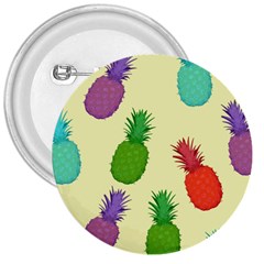 Colorful Pineapples Wallpaper Background 3  Buttons by Simbadda