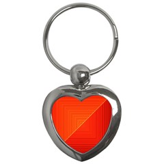 Abstract Clutter Baffled Field Key Chains (heart)  by Simbadda