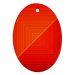 Abstract Clutter Baffled Field Oval Ornament (Two Sides) Back