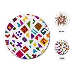 A Colorful Modern Illustration For Lovers Playing Cards (round)  by Simbadda